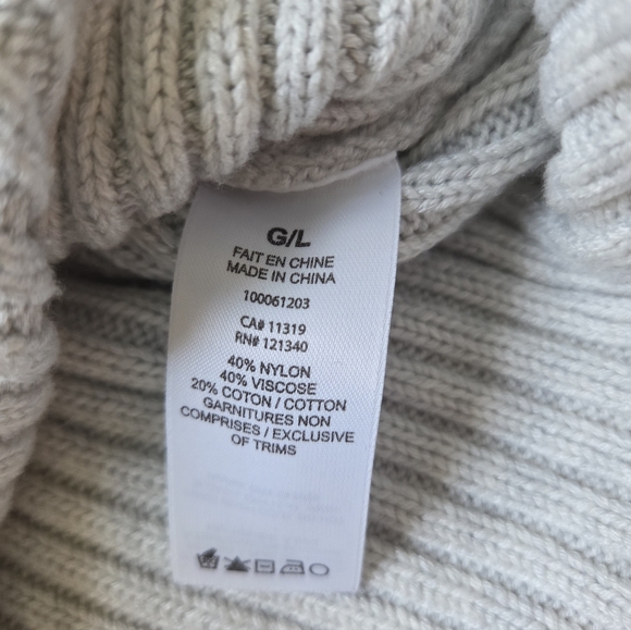 Garage Light Grey Ribbed Cropped Zip-Up Sweater - Picture 4 of 4